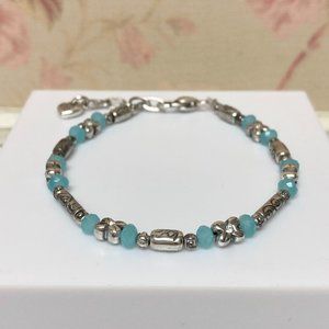 Brighton Brand Beaded Bracelet Light Blue Tones